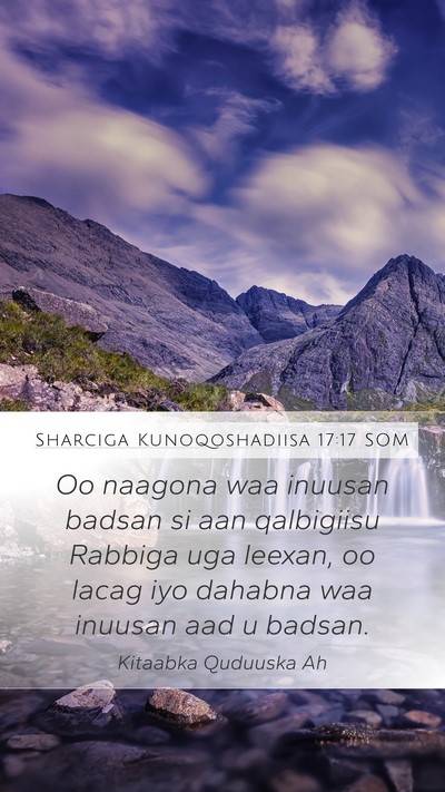 Sharciga Kunoqoshadiisa 17:17 SOM Bible Verse Image