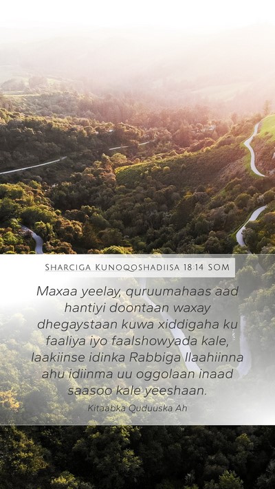 Sharciga Kunoqoshadiisa 18:14 SOM Bible Verse Image