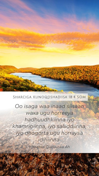 Sharciga Kunoqoshadiisa 18:4 SOM Bible Verse Image