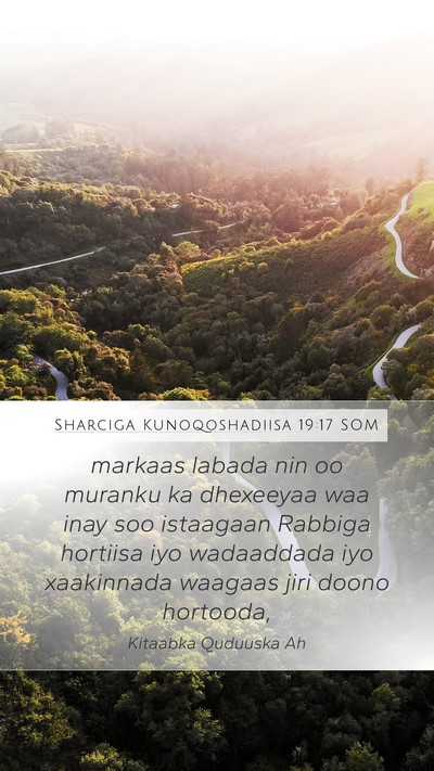 Sharciga Kunoqoshadiisa 19:17 SOM Bible Verse Image