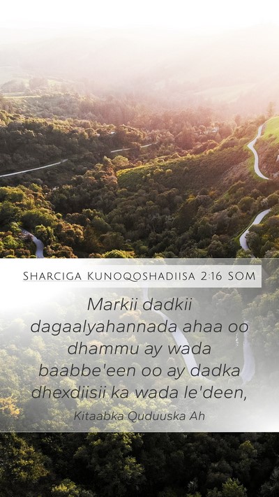Sharciga Kunoqoshadiisa 2:16 SOM Bible Verse Image