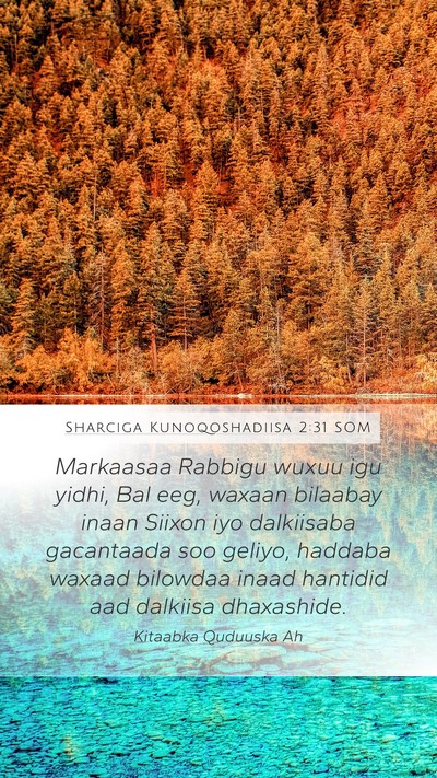 Sharciga Kunoqoshadiisa 2:31 SOM Bible Verse Image