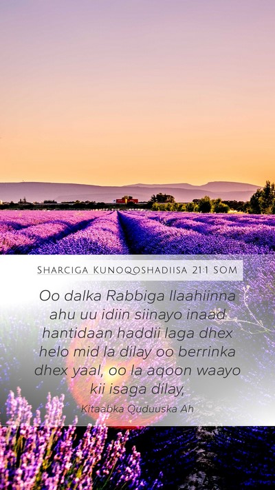 Sharciga Kunoqoshadiisa 21:1 SOM Bible Verse Image