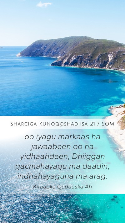 Sharciga Kunoqoshadiisa 21:7 SOM Bible Verse Image