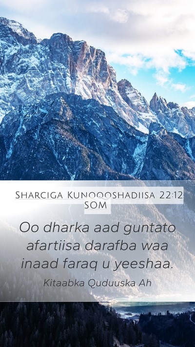 Sharciga Kunoqoshadiisa 22:12 SOM Bible Verse Image