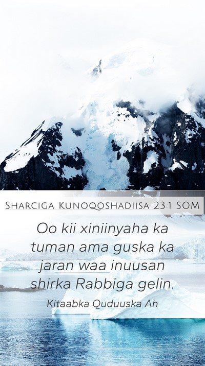 Sharciga Kunoqoshadiisa 23:1 SOM Bible Verse Image