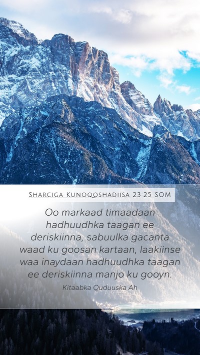 Sharciga Kunoqoshadiisa 23:25 SOM Bible Verse Image