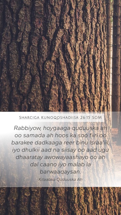 Sharciga Kunoqoshadiisa 26:15 SOM Bible Verse Image