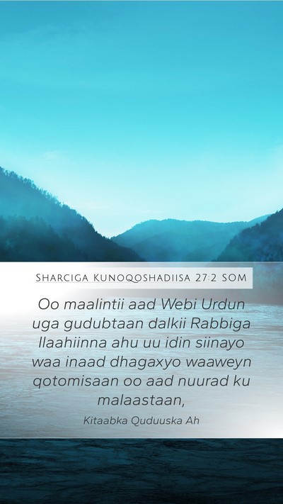 Sharciga Kunoqoshadiisa 27:2 SOM Bible Verse Image