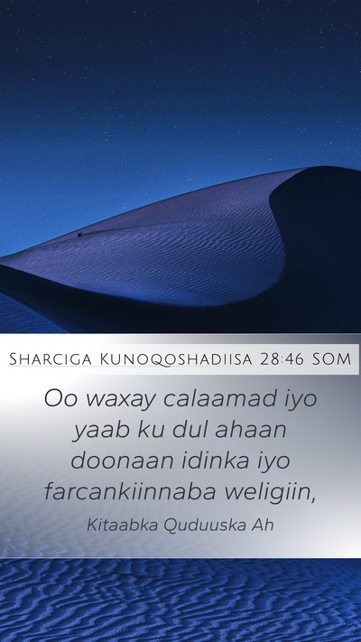 Sharciga Kunoqoshadiisa 28:46 SOM Bible Verse Image