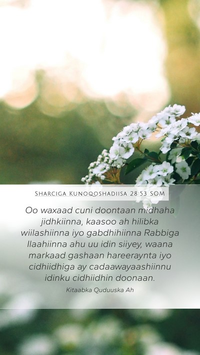 Sharciga Kunoqoshadiisa 28:53 SOM Bible Verse Image