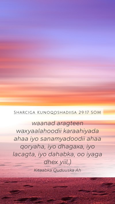 Sharciga Kunoqoshadiisa 29:17 SOM Mobile Phone Wallpaper - waanad aragteen waxyaalahoodii karaahiyada ahaa - Mobile Bible Verse Wallpaper