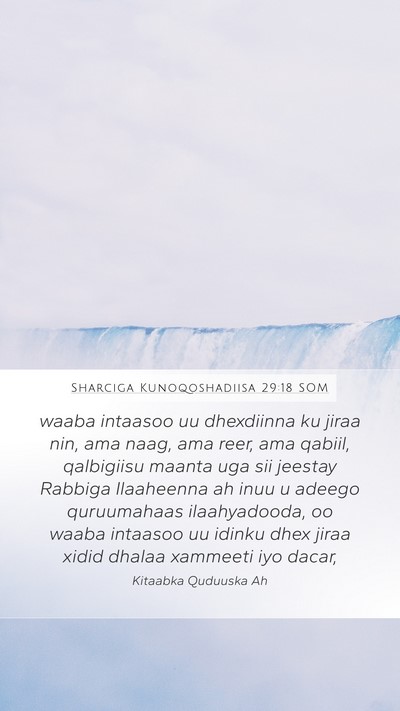 Sharciga Kunoqoshadiisa 29:18 SOM Bible Verse Image