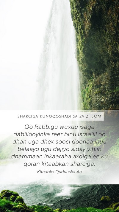 Sharciga Kunoqoshadiisa 29:21 SOM Bible Verse Image