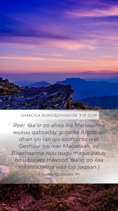Sharciga Kunoqoshadiisa 3:14 SOM Bible Verse Image
