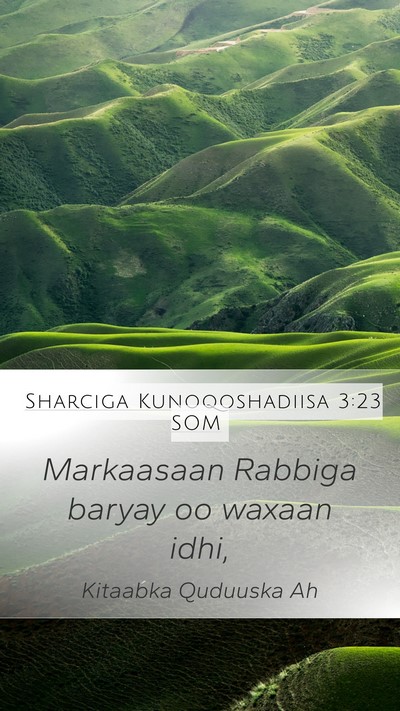 Sharciga Kunoqoshadiisa 3:23 SOM Bible Verse Image