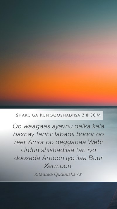Sharciga Kunoqoshadiisa 3:8 SOM Bible Verse Image