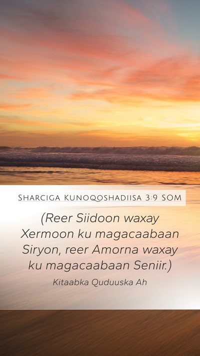 Sharciga Kunoqoshadiisa 3:9 SOM Bible Verse Image