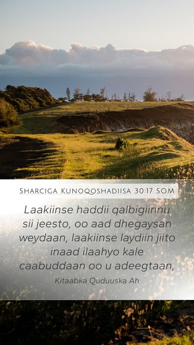 Sharciga Kunoqoshadiisa 30:17 SOM Bible Verse Image