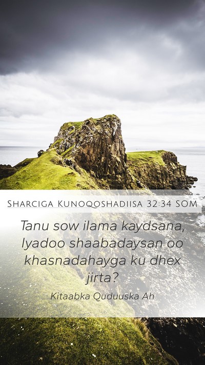 Sharciga Kunoqoshadiisa 32:34 SOM Bible Verse Image