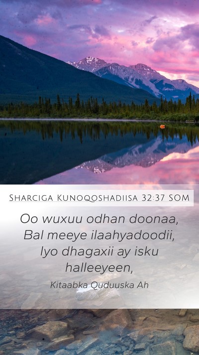 Sharciga Kunoqoshadiisa 32:37 SOM Bible Verse Image