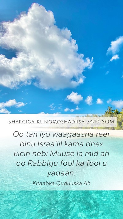 Sharciga Kunoqoshadiisa 34:10 SOM Bible Verse Image