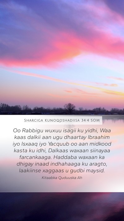 Sharciga Kunoqoshadiisa 34:4 SOM Bible Verse Image