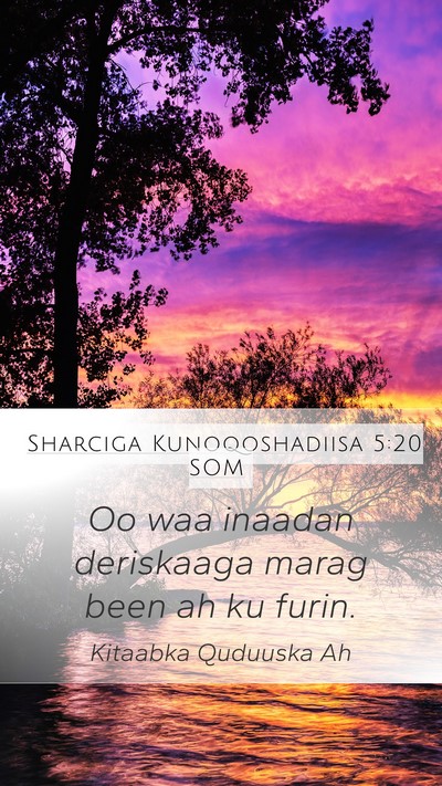 Sharciga Kunoqoshadiisa 5:20 SOM Bible Verse Image