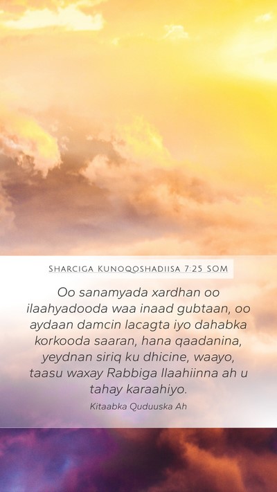 Sharciga Kunoqoshadiisa 7:25 SOM Bible Verse Image