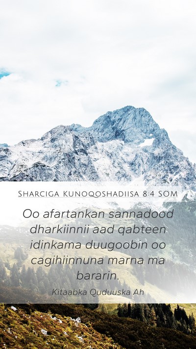 Sharciga Kunoqoshadiisa 8:4 SOM Bible Verse Image