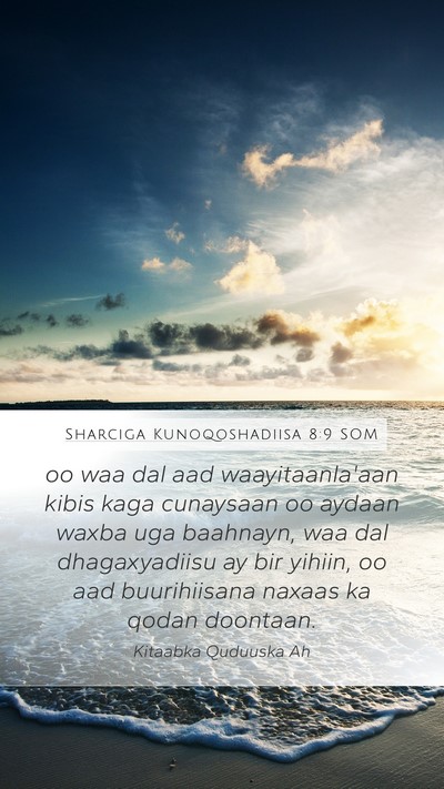Sharciga Kunoqoshadiisa 8:9 SOM Bible Verse Image