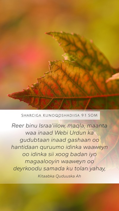 Sharciga Kunoqoshadiisa 9:1 SOM Bible Verse Image