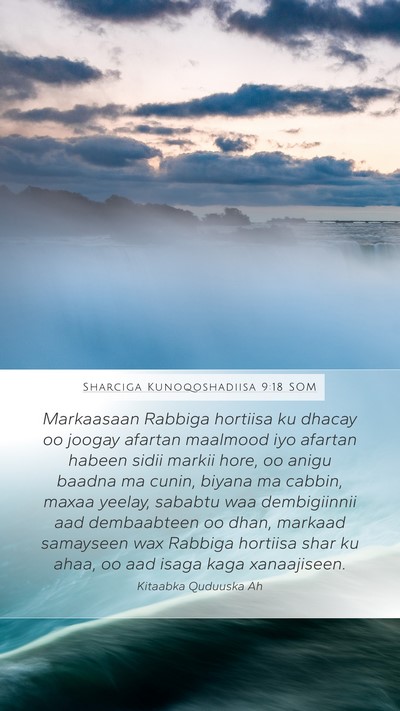 Sharciga Kunoqoshadiisa 9:18 SOM Bible Verse Image