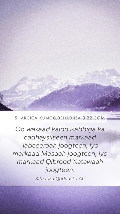 Sharciga Kunoqoshadiisa 9:22 SOM Bible Verse Image