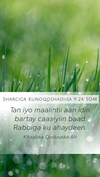 Sharciga Kunoqoshadiisa 9:24 SOM Bible Verse Image