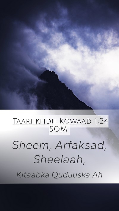 Taariikhdii Kowaad 1:24 SOM Bible Verse Image