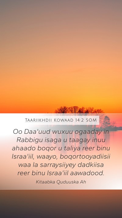 Taariikhdii Kowaad 14:2 SOM Bible Verse Image