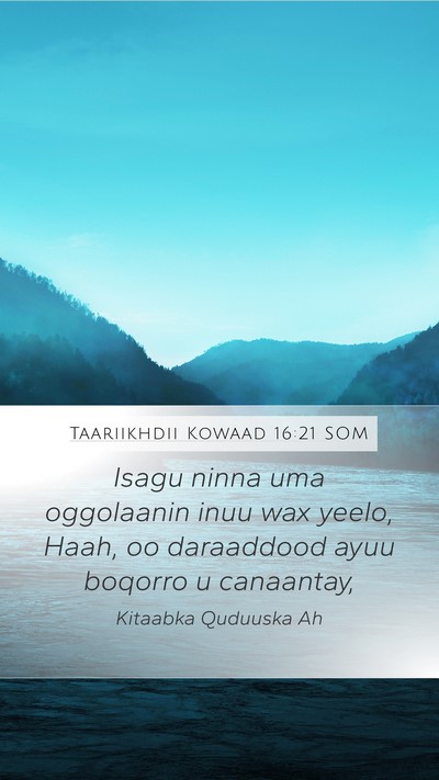 Taariikhdii Kowaad 16:21 SOM Bible Verse Image