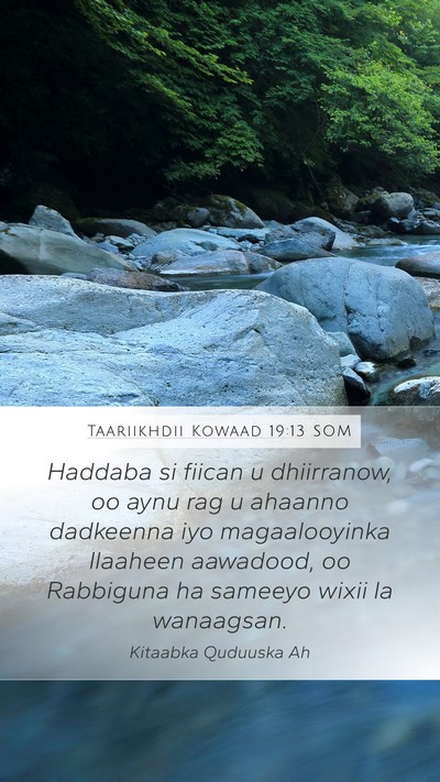 Taariikhdii Kowaad 19:13 SOM Bible Verse Image