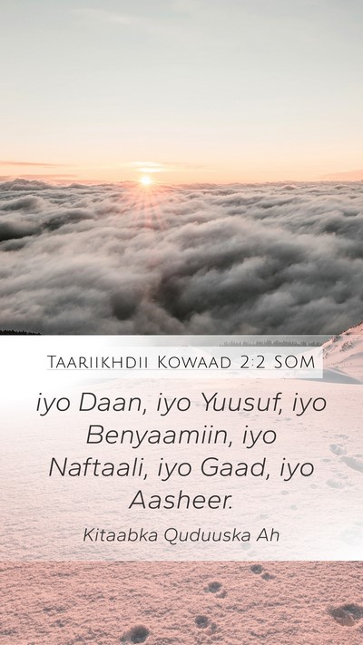 Taariikhdii Kowaad 2:2 SOM Bible Verse Image