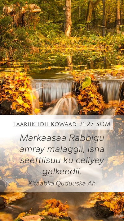 Taariikhdii Kowaad 21:27 SOM Bible Verse Image