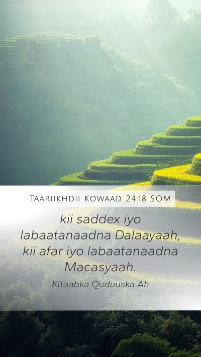 Taariikhdii Kowaad 24:18 SOM Bible Verse Image