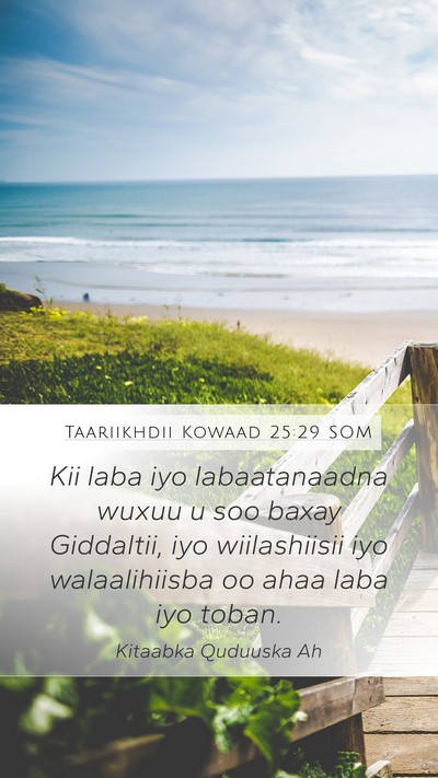 Taariikhdii Kowaad 25:29 SOM Mobile Phone Wallpaper - Kii laba iyo labaatanaadna wuxuu u soo baxay - Mobile Bible Verse Wallpaper
