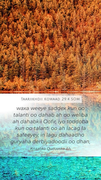 Taariikhdii Kowaad 29:4 SOM Bible Verse Image