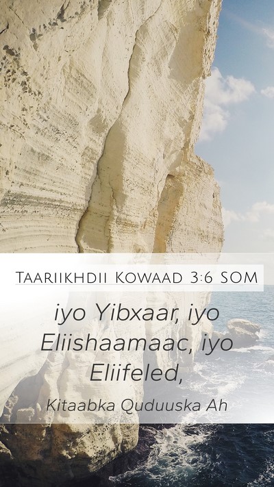 Taariikhdii Kowaad 3:6 SOM Bible Verse Image