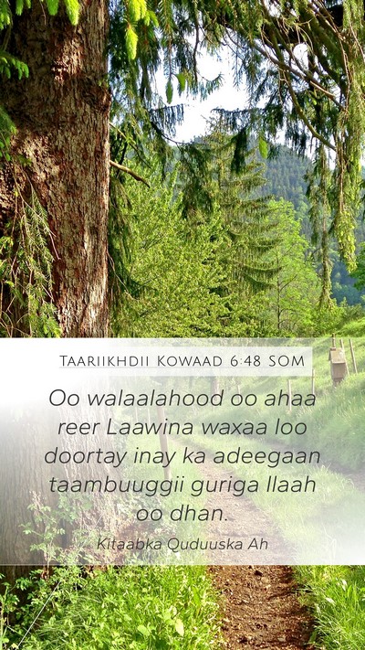 Taariikhdii Kowaad 6:48 SOM Bible Verse Image