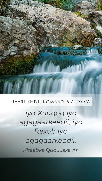 Taariikhdii Kowaad 6:75 SOM Bible Verse Image