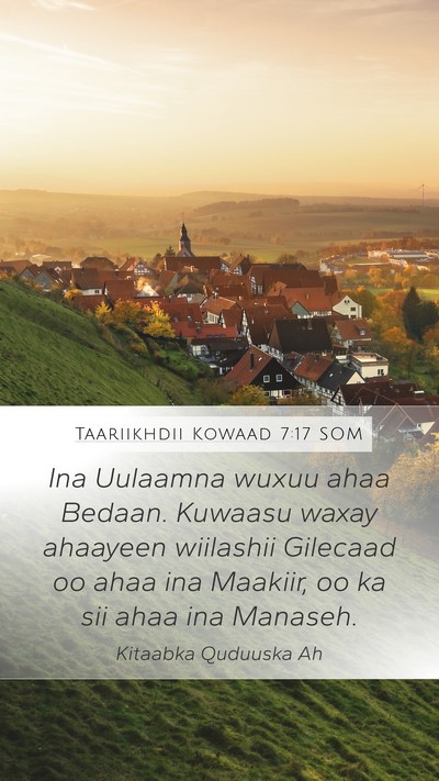 Taariikhdii Kowaad 7:17 SOM Mobile Phone Wallpaper - Ina Uulaamna wuxuu ahaa Bedaan. Kuwaasu waxay - Mobile Bible Verse Wallpaper