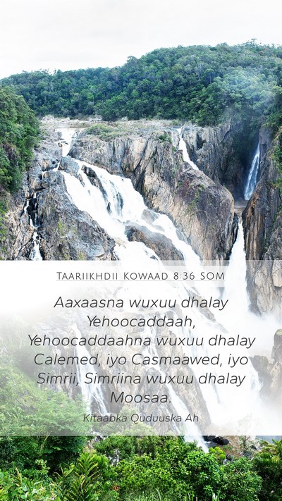 Taariikhdii Kowaad 8:36 SOM Bible Verse Image