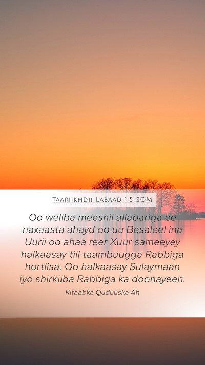Taariikhdii Labaad 1:5 SOM Bible Verse Image